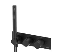 Смеситель для душа Wasserkraft Elbe 7488 Thermo встраиваемый в стену 
с термостатом черный