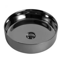 Раковина  круглая Abber Bequem AC2109GS фаянс цвет серебро