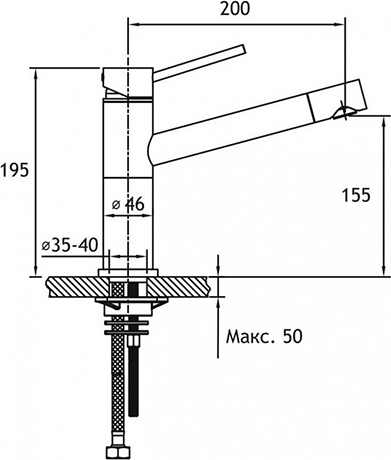 Смеситель для кухни Timo Saona 2303Fjasmine без подключения к фильтру жасмин