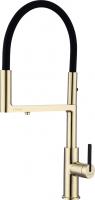 Смеситель для кухни Paulmark Tornado To213402-G с подключением к фильтру золото