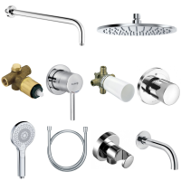 Душевая система со смесителем Kludi Bozz 386340576 монтаж встраиваемый в стену без термостата хром