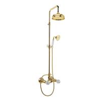 Душевая система со смесителем Webert Karenina KA760405010 монтаж настенная без термостата золото