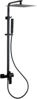 Душевая система со смесителем Allen Brau Infinity 5.21012-31 монтаж настенная без термостата черный матовый