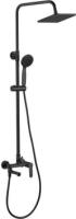 Душевая система со смесителем Aquanet Passion AF300-72-S-B монтаж настенная без термостата черный