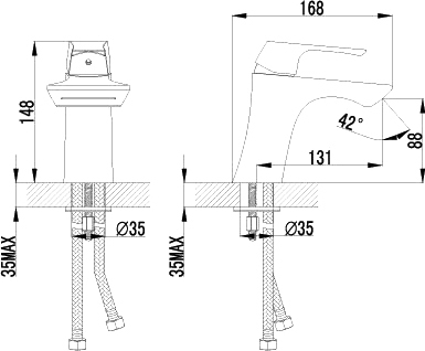 Смеситель для раковины Lemark Unit LM4546C хром