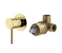 Смеситель для душа на 1 выход Plumberia Selection IXO KITXO1135OR встраиваемый в стену 
без термостата золото 24К
