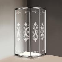 Душевой угол Cezares Giubileo GIUBILEO-R-2-90-SCORREVOLE-CP-Cr четверть круга  стекла , профиль 