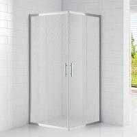 Душевой угол Cezares Eco ECO-O-A-2-80-P-Cr квадратная   стекла рифленые, профиль хром