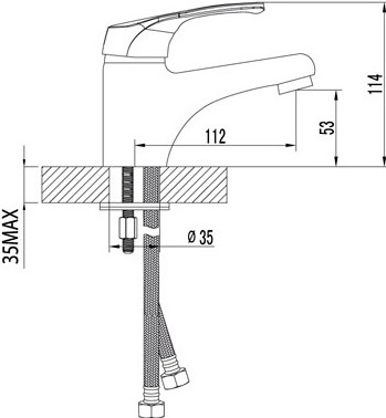 Смеситель для раковины Lemark Omega LM3106C хром