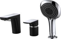 Смеситель для ванны D&K Berlin DA1434915 на борт ванны 
без термостата черный