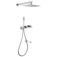 Душевая система со смесителем Abber Rund AF8717 монтаж настенная без термостата хром