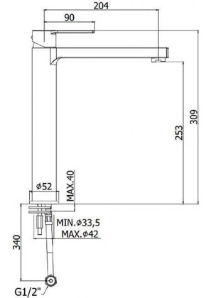 Смеситель для раковины Paffoni Ringo RIN081NO 