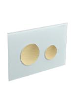 Кнопка смыва механическая Cezares Lux LUX-GB-BORO-C цвет белый-золото