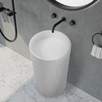 Раковина  круглая Abber STEIN AS2501-H искусственный камень цвет белый матовый