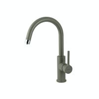 Смеситель для кухни Lemark Comfort LM3073PGS с подключением к фильтру серый шелк