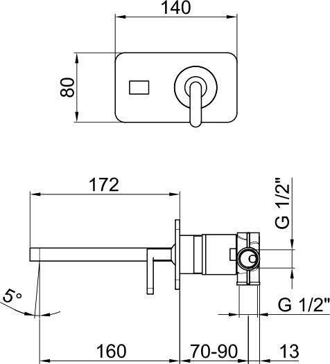Смеситель для раковины Webert Living LV830606015 хром