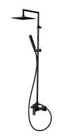 Душевая система со смесителем Cezares Porta PORTA-CD-NOP монтаж настенная без термостата черный матовый