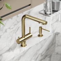 Смеситель для кухни Sancos Foster SC4014BG с подключением к фильтру брашированное золото