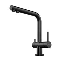 Смеситель для кухни Omoikiri Nagano 4994179 с подключением к фильтру вороненая сталь