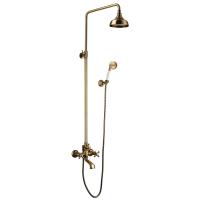 Душевая система со смесителем Lemark Vintage LM2862B монтаж настенная без термостата бронза