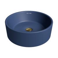 Раковина  круглая Grossman Color GR-3013BLM фаянс цвет синий матовый