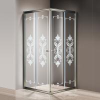 Душевой угол Cezares Giubileo GIUBILEO-A-2-100-SCORREVOLE-CP-Br квадратная   стекла прозрачные с узором, профиль бронза