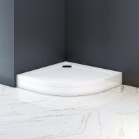 Душевой поддон низкий Am.Pm Gem W90T-401-090W четверть круга акрил 90x90 белый