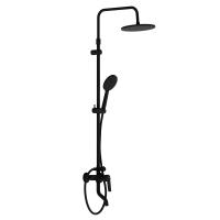 Душевая система со смесителем Damixa Jupiter 977740300 монтаж настенная без термостата черный