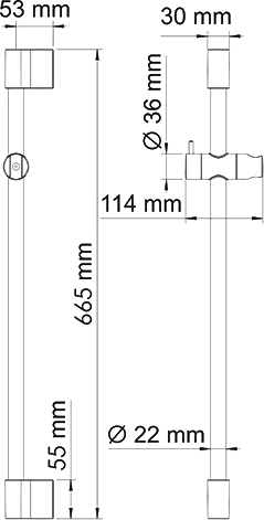 Штанга Wasserkraft  A193 золото 