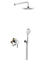Душевая система со смесителем Kludi Bozz 386300576 монтаж встраиваемая в стену без термостата хром