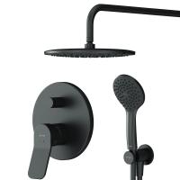 Душевая система со смесителем Am.Pm X-Joy FB85A1RH02 монтаж встраиваемая в стену без термостата черный