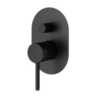 Смеситель для душа на 2 выхода Plumberia Selection IXO XO1001NO встраиваемый в стену 
без термостата черный матовый