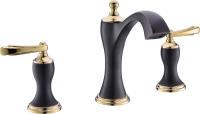 Смеситель для раковины Timo Unari 7511/04F черный/золото