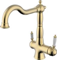 Смеситель для кухни Lemark Villa LM4858B с подключением к фильтру бронза