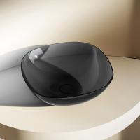 Раковина  квадратная  Abber Kristall AT2806Onyx полиэфирная смола цвет черный