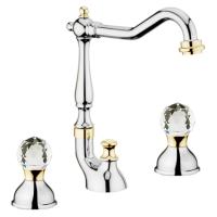 Смеситель для раковины Webert Karenina KA750202017 хром/золото