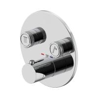 Смеситель для душа на 2 выхода Plumberia Selection PSBOX PSB1902CR встраиваемый в стену 
с термостатом хром