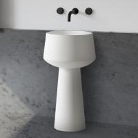 Раковина  круглая Abber STEIN AS2508 искусственный камень цвет белый матовый