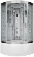 Душевая кабина с крышей Niagara Luxe 7790W четверть круга   стекла , профиль черный