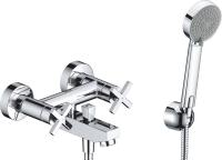 Смеситель для ванны или душа Wasserkraft Weser 7801 настенный 
без термостата хром
