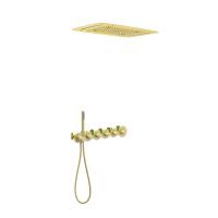 Душевая система со смесителем Timo Saona SX-2319/17SM монтаж встраиваемая в стену с термостатом матовое золото