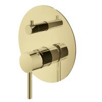 Смеситель для душа на 3 выхода Plumberia Selection IXO XO1901OR встраиваемый в стену 
без термостата золото 24К