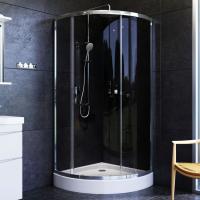 Душевой угол Am.Pm Like W83G-315-090CG четверть круга  стекла тонированные прозрачные, профиль хром