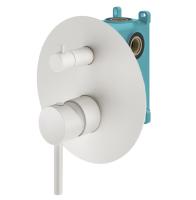 Смеситель для душа на 3 выхода Plumberia Selection IXO KIT1901BO встраиваемый в стену 
без термостата белый матовый