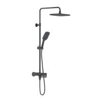 Душевая система со смесителем Damixa Gala 953810300 монтаж настенная с термостатом черный матовый