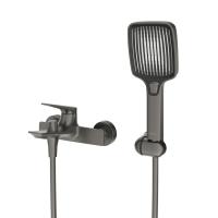 Смеситель для ванны или душа Cezares Liner LINER-VD-GM настенный 
без термостата оружейная сталь