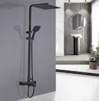 Душевая система со смесителем ALMAes Tena TVZ-1825 монтаж настенная без термостата черный матовый