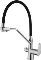 Смеситель для кухни D&K Rhein DA1391901 с подключением к фильтру черный