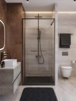 Душевая дверь складная Cezares Lux LUX-B-FS-1-90-C-GM 90 см стекла прозрачные профиль оружейная сталь