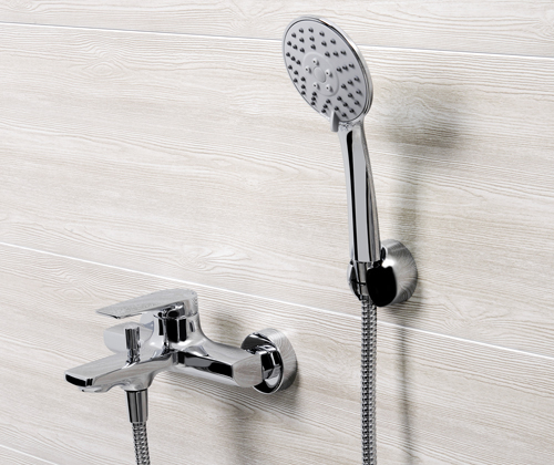 Смеситель для ванны или душа Wasserkraft Lopau 3201 настенный 
без термостата хром